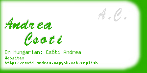 andrea csoti business card