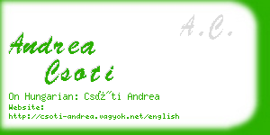 andrea csoti business card